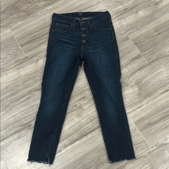 J. Crew Denim - J. Crew Blue Ankle Cropped Jeans with Raw Hem